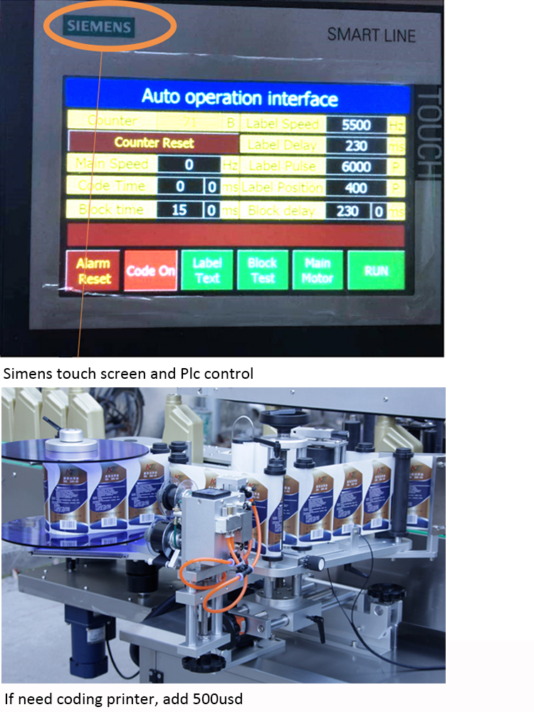 Prezo de máquina de etiqueta automática de dobre porte