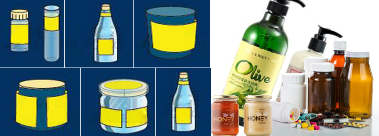 Máquina automática de etiquetado de envases redondo tipo T vertical