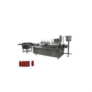 Pequena botella de pingas de ollos, máquina de recheo de esmalte de uñas e tapadora